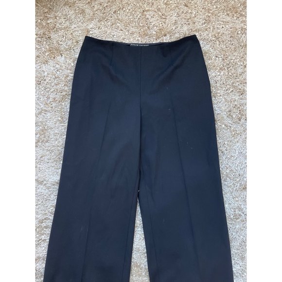 Ralph Lauren Black Label Wool Wide Leg Dress Pants Womens Size 12 Black Stretch - Picture 3 of 11